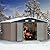Greesum 10×10FT Outdoor Storage Shed, Metal Patio Storaged Sheds with Lockable Doors, Sheds & Outdoor Storage for Bike, Backyard, Pool and Garden, Brown