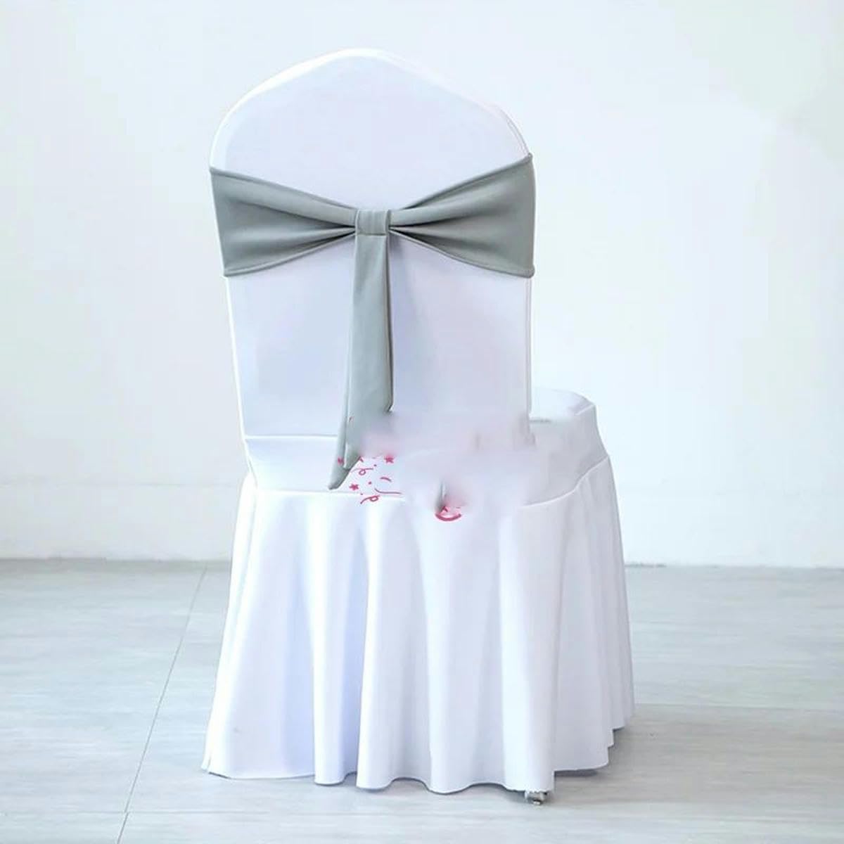 Stuhlschärpe aus dickem Spandex, für Hochzeiten, Partys, Weihnachtsdekoration, pfirsichfarben