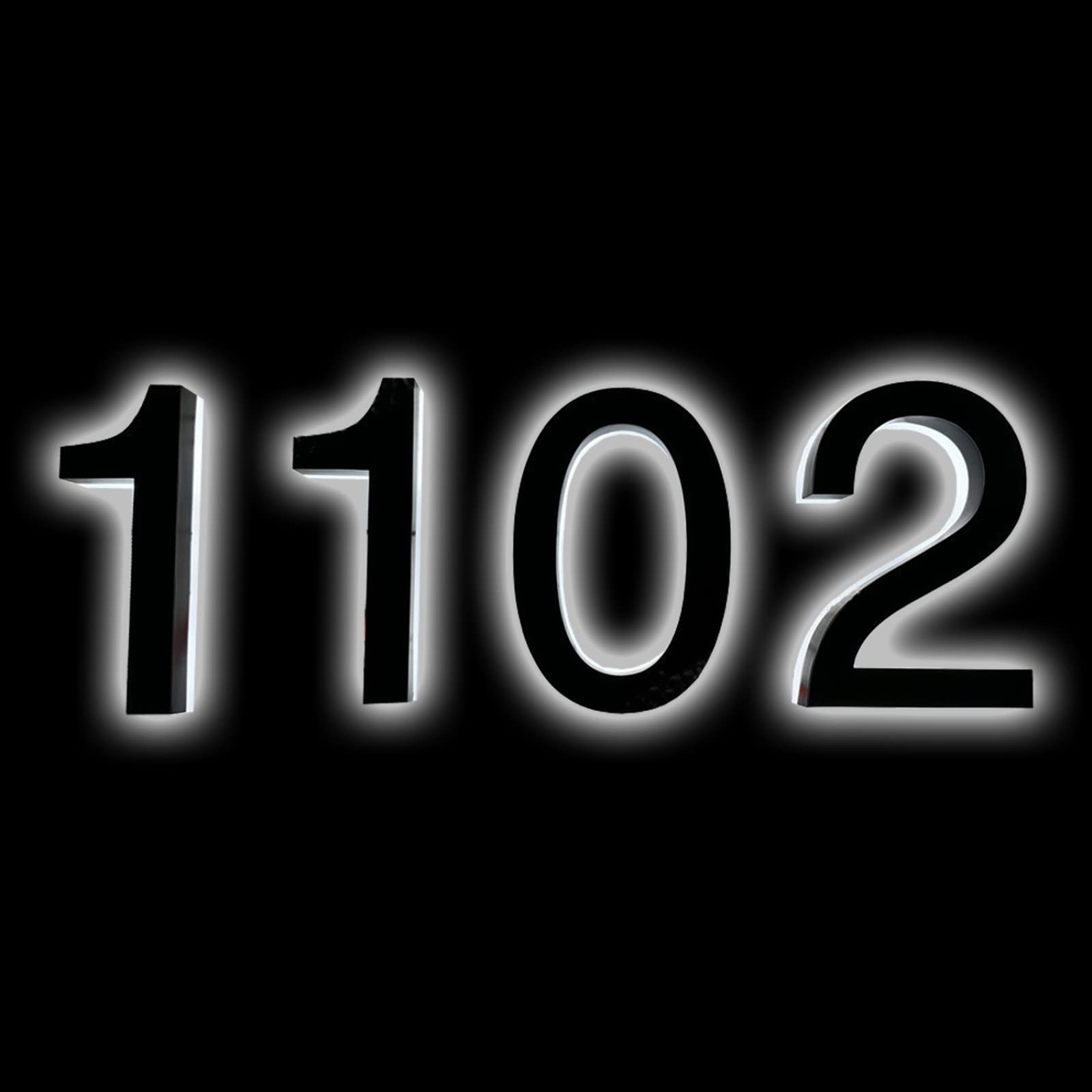 Targa Con Numeri Civici Retroilluminati a LED 14" Per Esterni Numeri Civici Illuminati a LED Per Civici Numeri Civici Illuminati Moderni Luce Bianca
