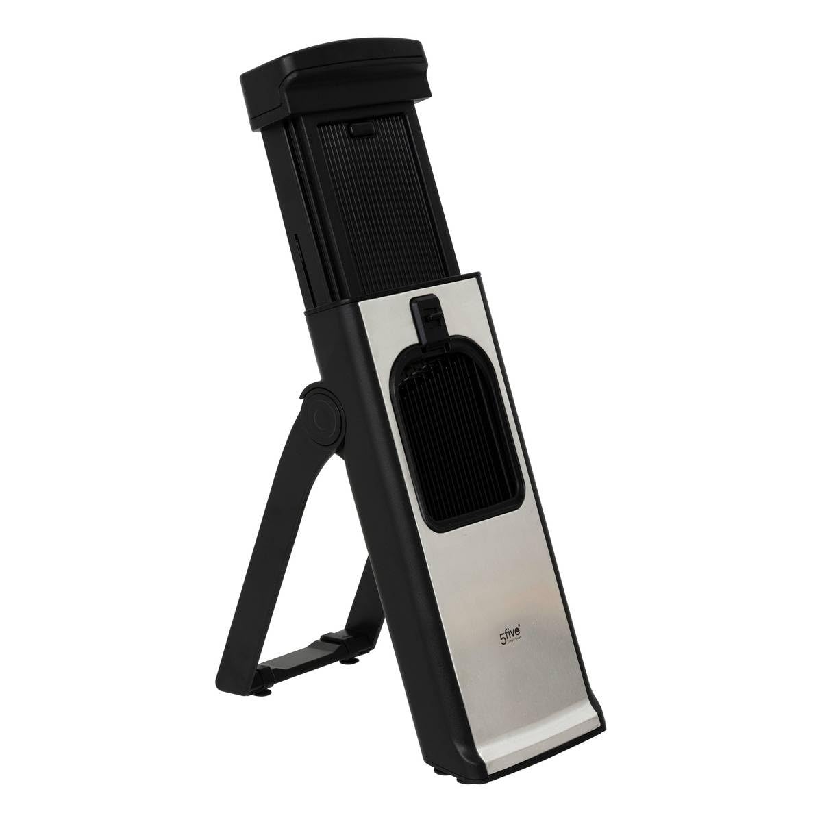 5five - mandoline à piston silver pro noir pliable 30 découpe