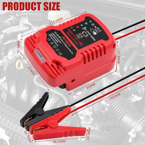 Arrancador de coches portátil para batería Einhell 18V con cable de arranque para emergencias 5