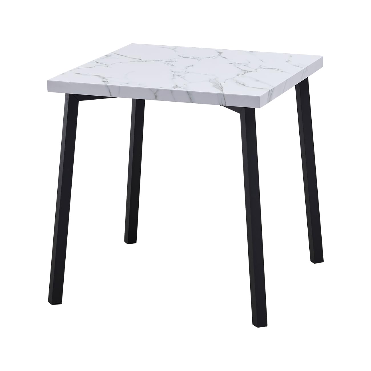 Rainbow Tree Dining Tables for 2-4 Small Space, Wooden Kitchen Table for Dining Room, Kitchen, Modern Writing Table for Living Room, Cafe or Restraunt Home/Office (Square White Marble with Metal Leg)