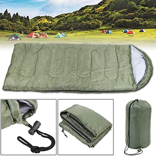 Yonntech - Sac de Couchage avec Capuche - 200 cm de Long - pour Adultes et Enfants - pour Le Camping, Les Voyages, la randonnée, la randonnée - 3 Saisons - Fibre Creuse légère et 200 Polyester