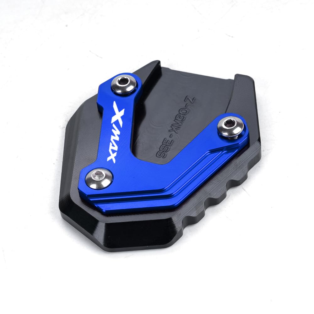 Per XMAX300 XMAX400 Xmax 125 XMAX250 2017-2026 Piastra di prolunga per cavalletto laterale in alluminio per moto Supporto di ingrandimento per cavalletto Accessorio (Blu)