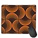 Produktbild Abstraktes Gewürz Braun Orange Muschel Muster Kürbis Retro 70S 60S Fett Mausmatte Niedliches Mauspad Gummibasis Mousepad mit genähter Kante Wasserdichtes Büromauspad