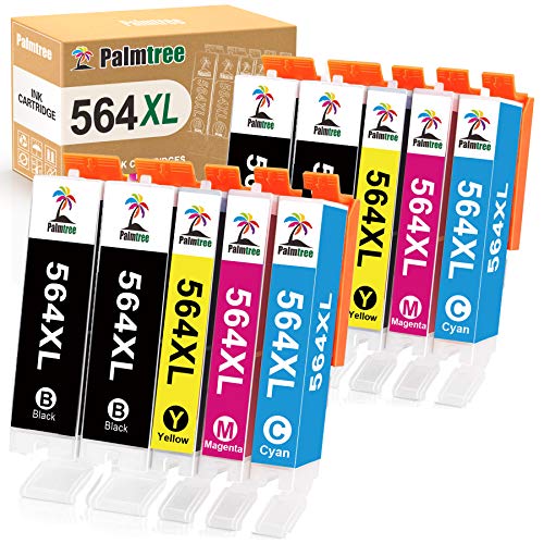 Palmtree Compatible Ink Cartridge Replacement for HP 564 564XL Ink Cartridge Work with DeskJet 3520 3522 Officejet 4620 Photosmart 5520 6510 6515 6520 7520 7525 D7560 (10-Pack)