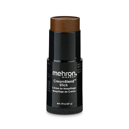 Mehron Maquillaje CreamBlend en barra  Pintura facial, pintura corporal y maquillaje en crema de base, barra de pintura corporal de 0.75 oz (21 g)