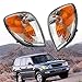 beler 1 Pair Front Bumper Left & Right Turn Signal Corner Light Lamp Cover Shell Housing Fit for Lexus LX470 1998-2007