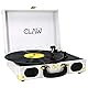 Claw Stag Portable Vinyl Record Player Turntable with Built-in Stereo Speakers, Volume Control Knob, AUX Input and RCA Output, 78 RPM Speed, High Qualiy Diamond Stylus and Headphone Jack (White) Product Image 1