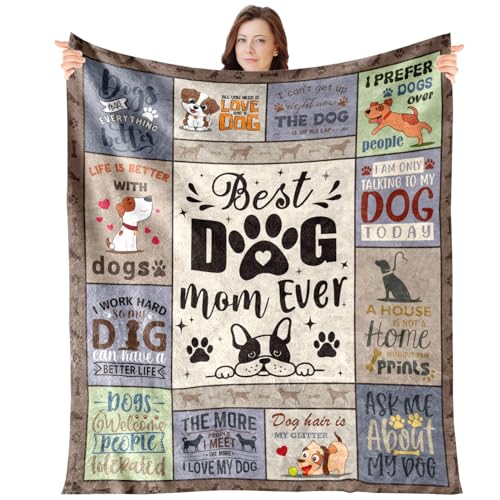 Wxiben Dog Mom Flannel Blanket