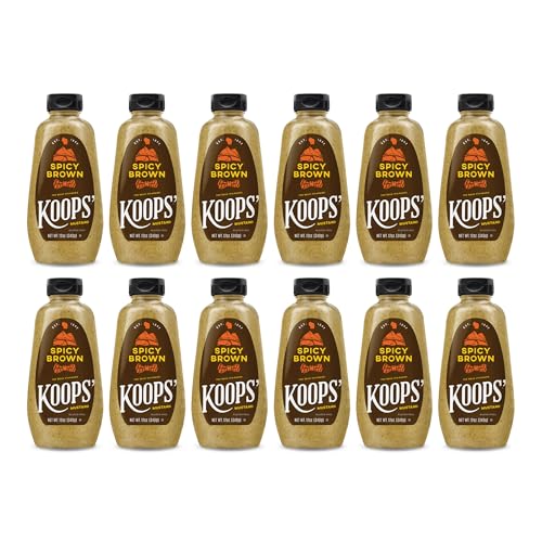 Image of Koops' Spicy Brown Mustard, 12 oz. Bottle, 12-Pack