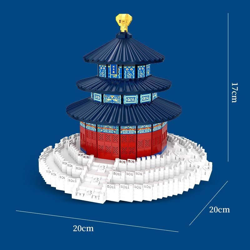 1700Pcs Chinese Architecture Micro Building Bricks Model Kit for Adults – Detailed Architectural Display Model – Ages 14+