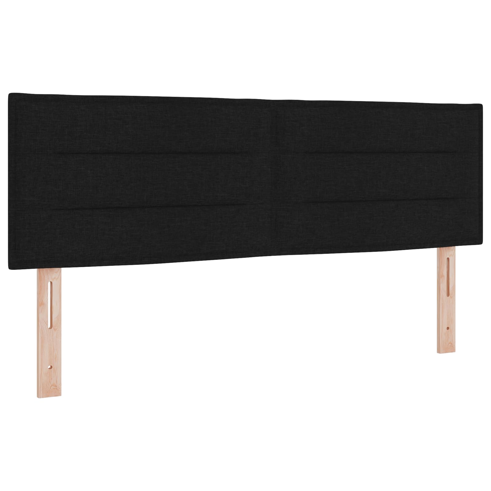 vidaXL Cabecero Diseño de Líneas Negro 160 cm Tela