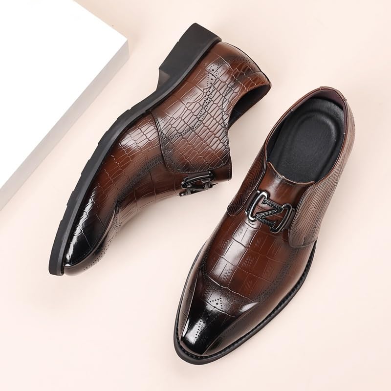 Men Business Dress Shoes Male Oxfords Men Leather Shoes Men's Slip on Dress Loafers Formal Shoes Office Formal Oxfords2