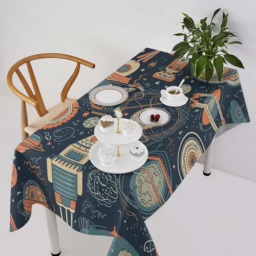 Nappe de table rectangulaire sur le thème de l'espace pour passionnés de cosmos - 3