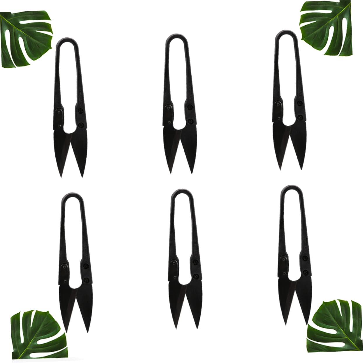 SHINEOFI 18piezas Tijeras De Coser Forma Útiles Cortadores De Bordado Para Manualidades y Suministros De Costura Casa Negro
