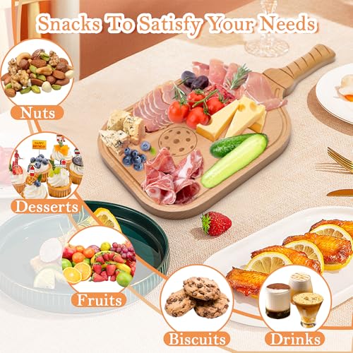 Tablero para Snacks en Forma de Raqueta de Pickleball, Tabla de Cortar y Tabla para Quesos y Embutidos de Madera con Asa miniatura 2