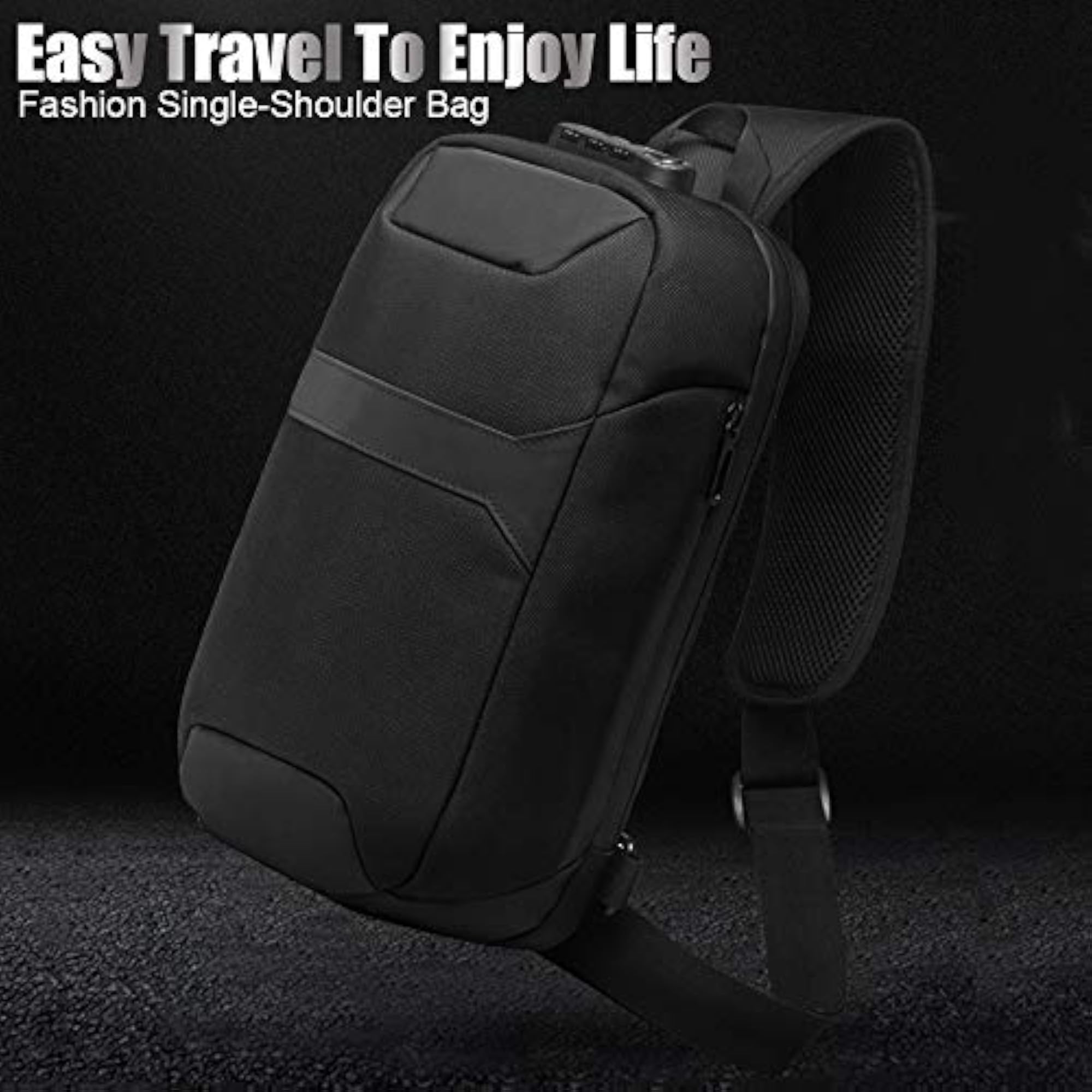 Portable Multi-Function Man Chest Bag with USB Charge