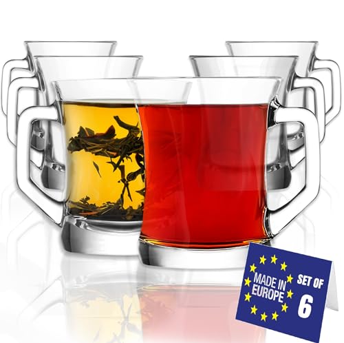 REGALO PERFETTO: Le tazze da tè in vetro trasparente sono un eccellente regalo per ogni occasione. Il regalo perfetto per Natale, compleanni, anniversari, San Valentino, festa del papà, festa della mamma, inaugurazione, laurea, San Patrizio, promozione sul lavoro e regali segreti di Babbo Natale!