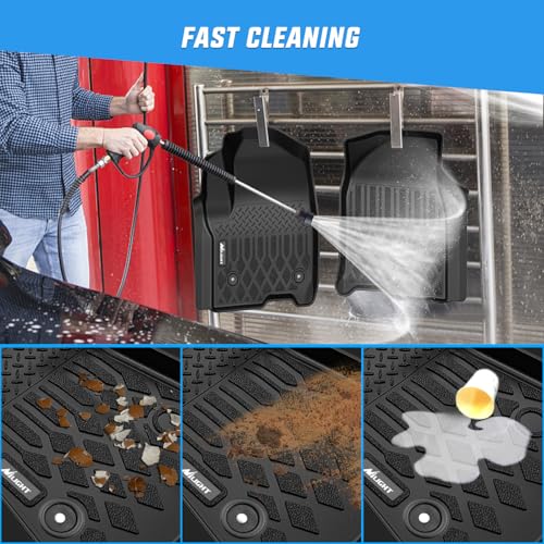 Image of Nilight TPE Floor Mats for Chevy Chevrolet Suburban GMC Yukon XL 7 Seats | Bucket Seats 2021 2022 2023 2024 2025 2026 All Weather Custom Fit Heavy Duty Floor Liners