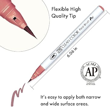 Kuretake ZIG CLEAN COLOR Real Brush 6 colors set Smoky Colors