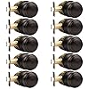 Probrico Door Knob, Interior Passage Door Knobs Handles for Hall and Closet, Oil Rubbed Bronze, 10 Pack