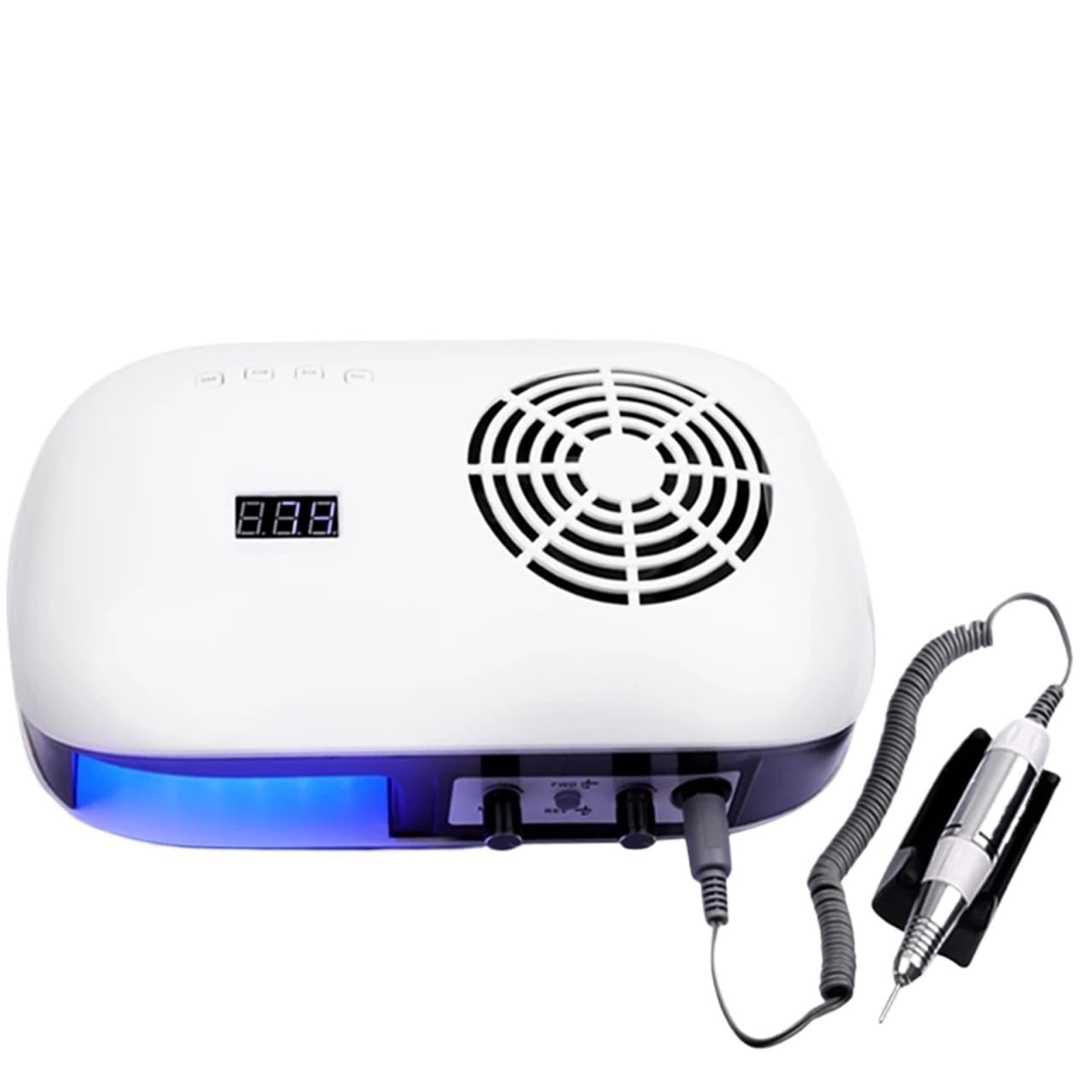 168W Professional Manicure Machine Powerful Vacuum Cleaner 80W Nail Lamp Quickly Dry All Polish Drill Bits Set(3 in1 140W,EU)