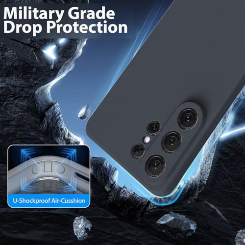 Image of LIRAMARK Liquid Silicone Soft Back Cover Case for Samsung Galaxy S26 Ultra 5G| Soft Micro-Fibre Lining Inside | Camera Protection Bump (Black)