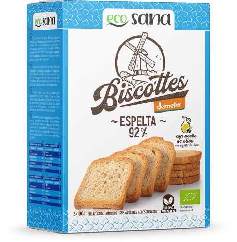 ECOSANA BISCOTE ESPELTA Bio 200G, Único, Estándar
