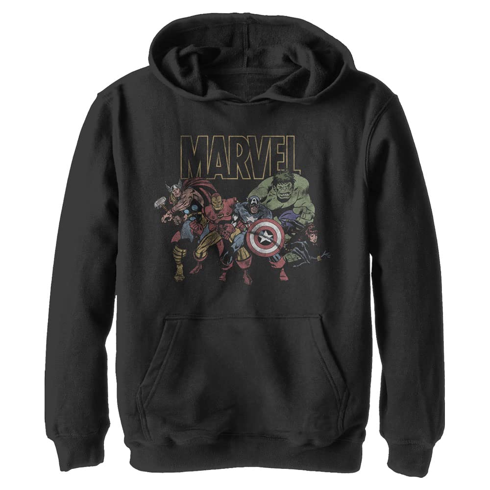 Sweat à capuche Marvel enfant Classic Group XL, le pull en coton confortable contre le froid