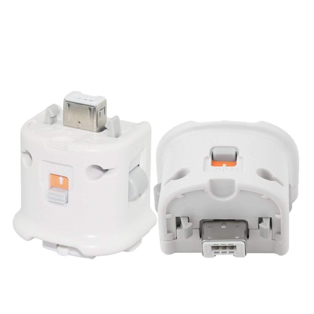 Adattatore Motion Plus - [2 Pack] Adattatore per sensore Acceleratore di sensore Remote Motion Plus Esterno per Nintendo Wii Remote Telecomando controllore Telecomando Wii Wii U - Bianco