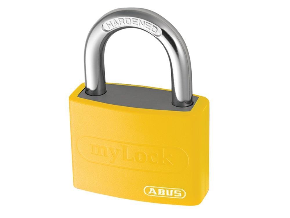 Abus Yellow 49934 My Lock Aluminium Padlock With 6401 Alike Keyed