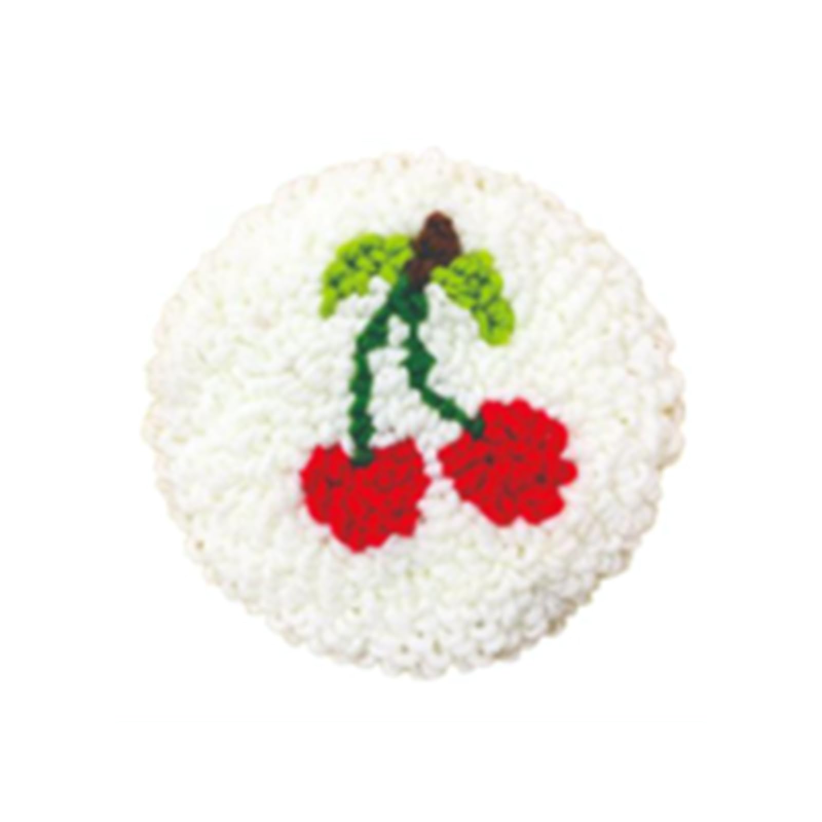 Agujas de perforación de frutas para relajarte en casa con bordado punch needle