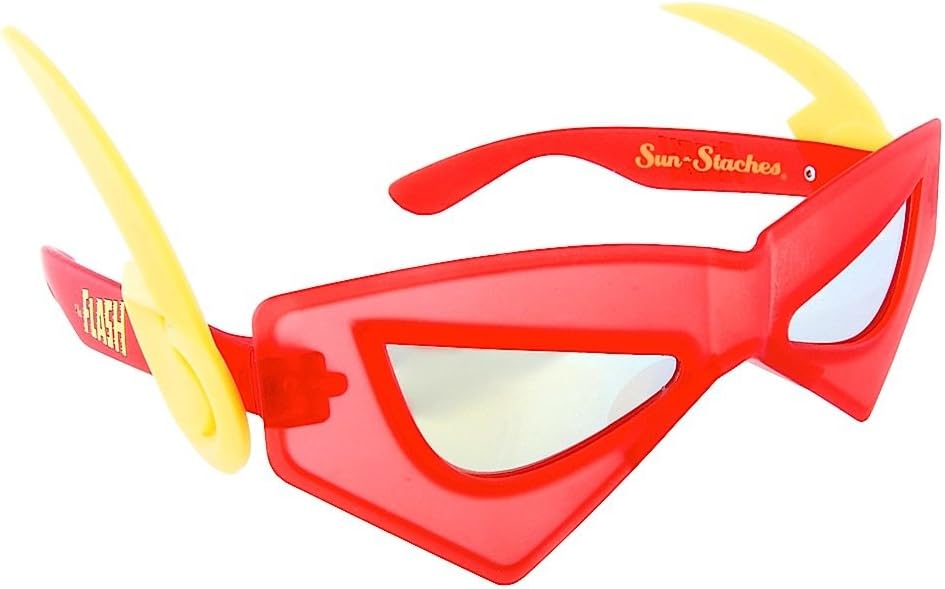 DC Comics Offiical Flash Sunglasses | Costume and Cosplay Accessory | UV400 | One Size Fits Most