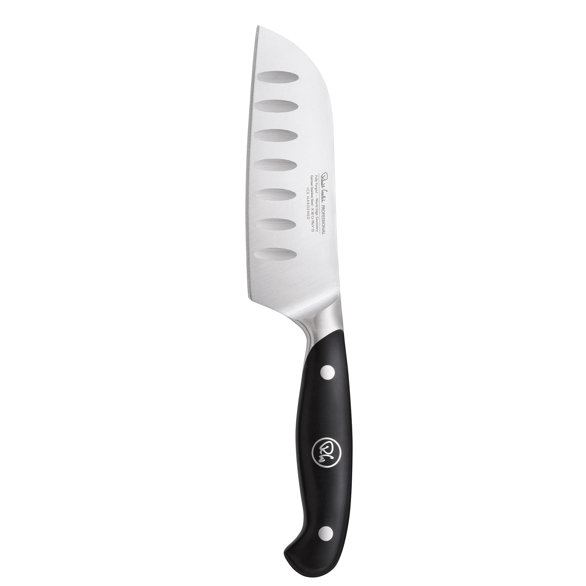 Robert Welch Professional Santoku Knife 12cm. Crafted from German 1.4116 Stainless Steel. All Purpose Knife for Slicing, Dicing, Chopping and Mincing.