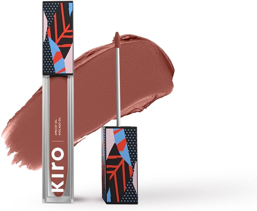 KIRO Non-Stop Airy Matte Liquid Lipstick - Barely Brown (Muted Brown) | Super-Pigmented, Long-Lasting, Hydrating, Waterproof, Smudge-Proof, Lightweight, Infused with Avocado & Apricot Oil | 5ml