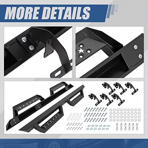 Estribos laterales para Dodge Ram 2009-2024 negro 2.75 pulg miniatura 5