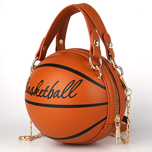 LoveWLC basketball Shaped purse Cross Body Bag,PU Handbag Shoulder Bag for Girls Women2