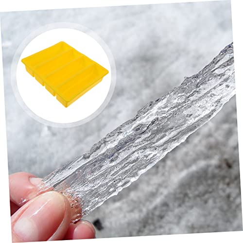 Molde para cubitos de hielo de silicona amarillo miniatura 3