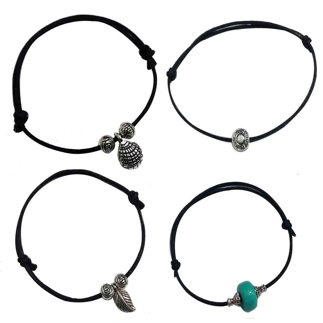 GURJARI JEWELLERS Silver Adjustable Anklet For Girl (black) (B08CG7RZF8) Amazon Price History, Amazon Price Tracker