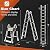 Telescoping Ladder A Frame, 12.5 Ft Compact Aluminum Extension Ladder, Portable Telescopic RV Ladder for Outdoor Camper Trips Motorhome with Tool Platform and Stabilizer Bar, 330 lb Capacity