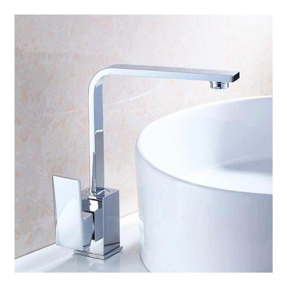Kitchen Faucet 360 Degree Rotating Swivel Brass Deck Kitchen Sinks Faucet Hot Cold Mixer Kitchen Water Taps XT-177(Chrome)
