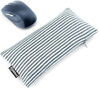 Bean Bag Wrist Rest for Carpal Tunnel - Ergonomic Beads Wrist Rest Pad - Mouse Wrist Cushion Computer Accessories for Carpal Tunnel Support and Arthritis Pain Relief (White Grey Wrist Pillow)