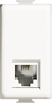 BTicino AM5958 11N Connettore RJ11 Bianco BTicino AM5958 11N Connettore RJ11 Bianco