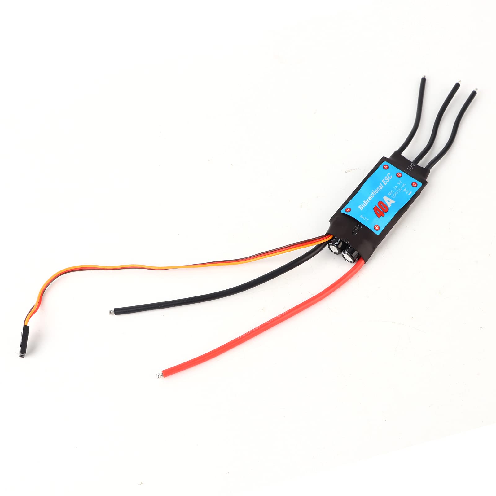 Brushless ESC Electronic Speed Controller, 20A 30A 40A 50A 60A Speed Controller, UBEC Output with Waterproof Design, Ideal for RC Ship Underwater Propeller (40A)