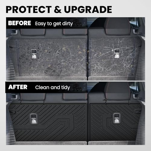 Image of LASFIT Rear Seat Back Protector for Honda HR-V 2023-2027 TPE | Full Surround TPE Mats, Tall Walls, 3D Custom Fit, Non-Slip, Easy Clean, Tool-Free Install, Vehicle-Specific Accessories