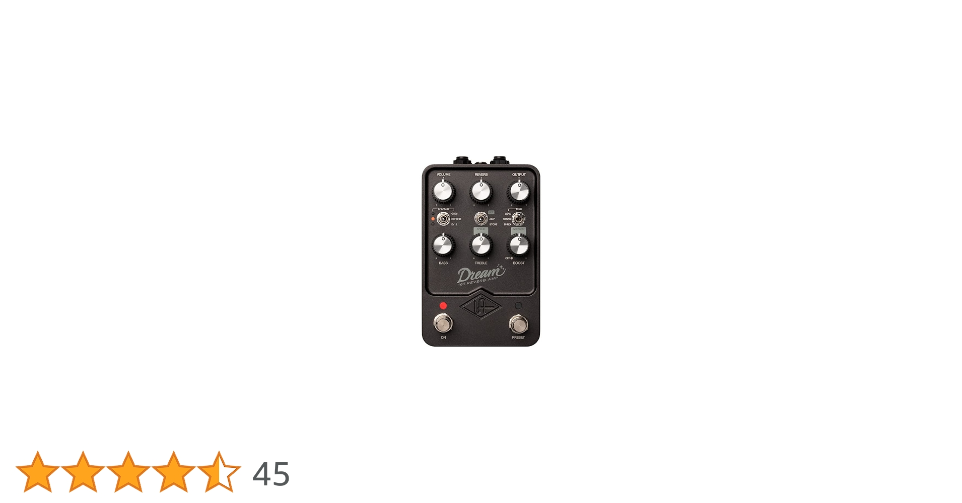 美品universal audio UAFX DREAM 65アンプシミュレータ Universal Audio UAFX Dream 65 Reverb Amplifier オーバー