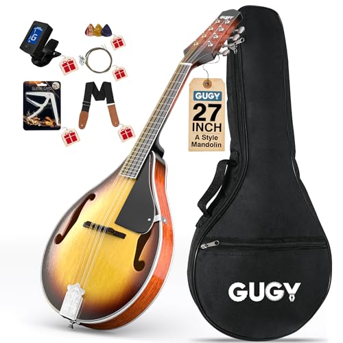 GUGY Mandolin Instrument - A Style 8-Strings Mandolin Musical Instrument 27 Inch Mandolin for...