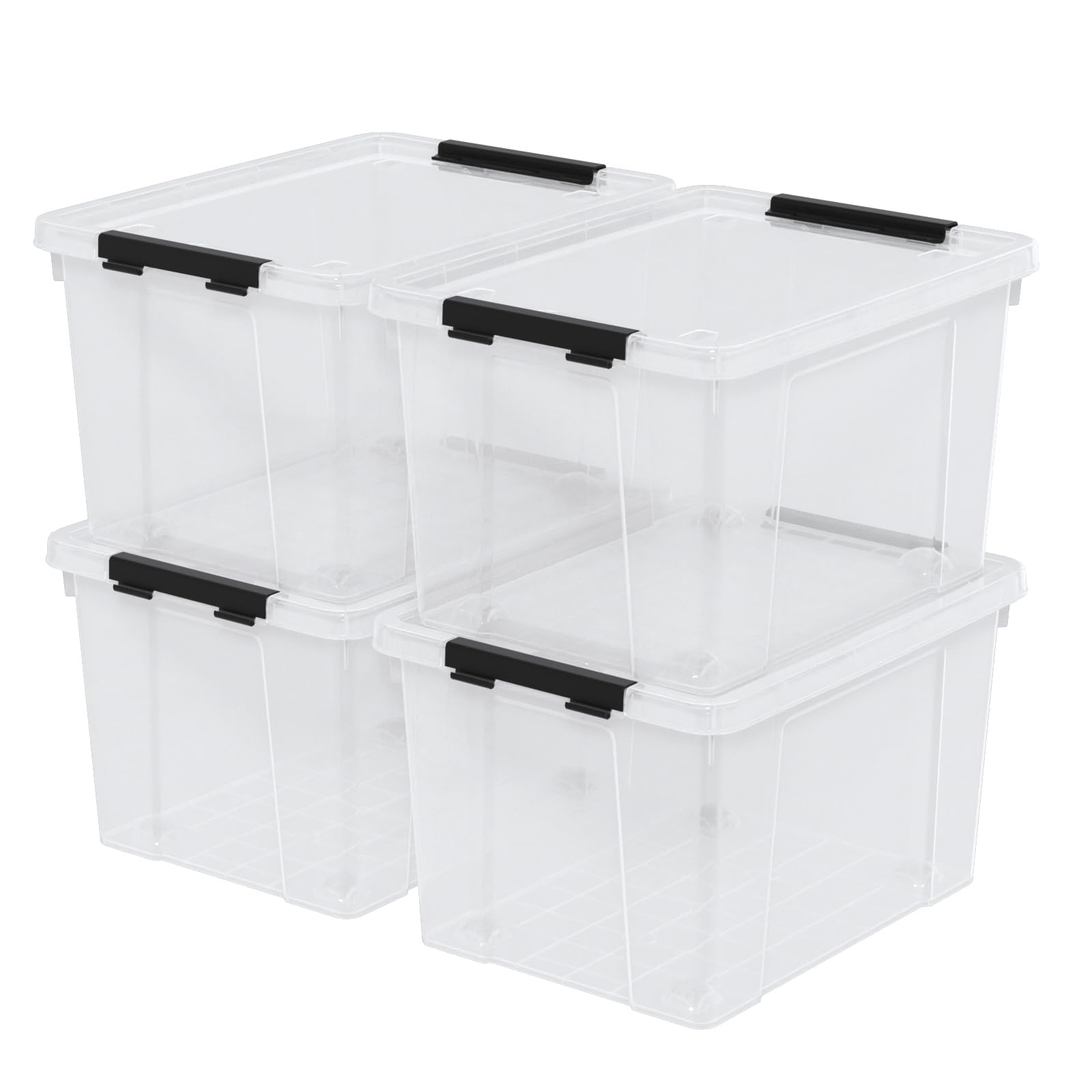 Amazon.com - Tstorage 40 Quart Clear Plastic Storage Box with Lid