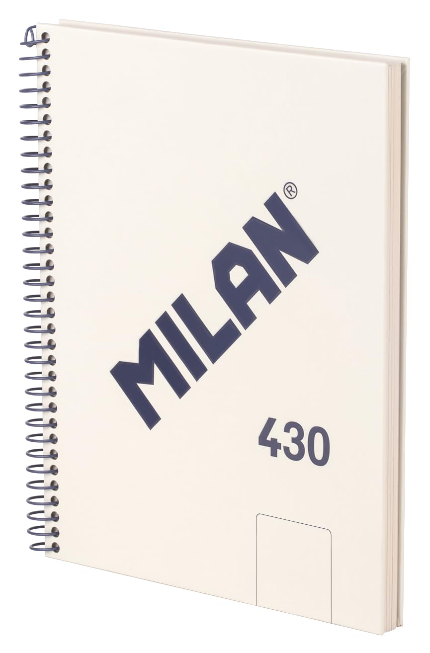 MILAN® A5 Hardcover Spiral Notebook 80 Sheets 95gsm 430 Since 1918 Collection Beige